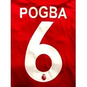 画像: 子供用 K008 マンチェスターHOME POGBA*6 ポグバ 18 赤 ゲームシャツ パンツ付