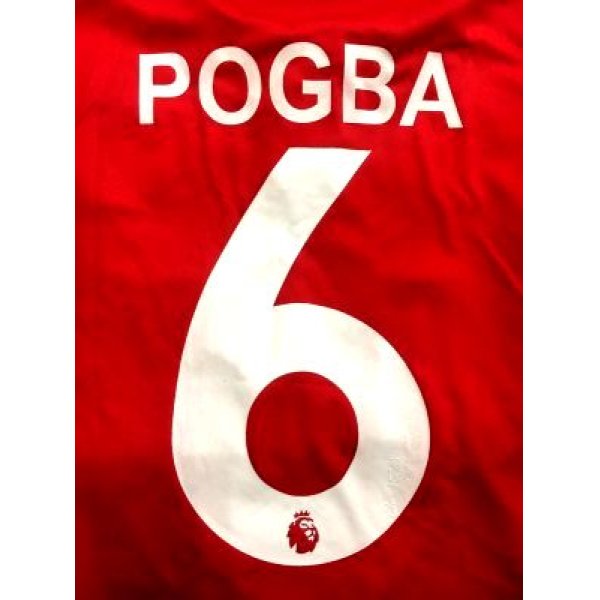 画像1: 子供用 K008 マンチェスターHOME POGBA*6 ポグバ 18 赤 ゲームシャツ パンツ付 (1)