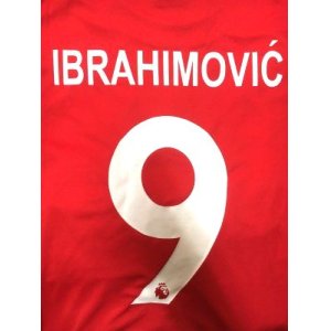 画像: 子供用 K008 マンチェスターHOME IBRAHIMOVIC*10 イブラヒモビッチ 18 赤 ゲームシャツ パンツ付