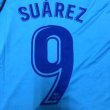 画像1: 大人用 A134 バルセロナAWAY SUAREZ*9 スアレス 18 水色 ゲームシャツ パンツ付 (1)