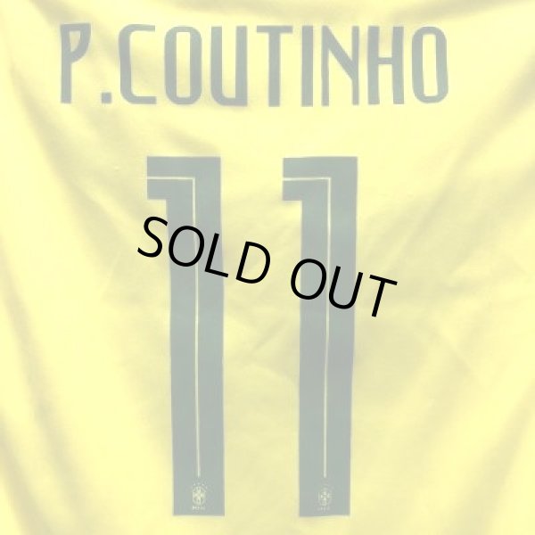 画像1: 大人用 A012 ブラジル P.COUTINHO*11 コウチーニョ  黄 18 (1)