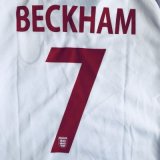 画像: 子供用 K016 イングランド BECKHAM*7 ベッカム 白 19 ゲームシャツ パンツ付