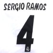 画像1: 大人用 A001 レアルマドリード SERGIO RAMOS*4 セルヒオラモス 白黒 19 ゲームシャツ パンツ付 (1)