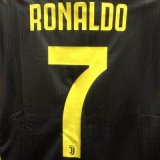 画像: 大人用 A116 ユベントス RONALDO*7 ロナウド 黒黄 19 ゲームシャツ パンツ付