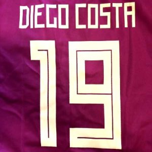 画像: 大人用 A014 スペイン DIEGO COSTA*19 ディエゴコスタ 赤 18 ゲームシャツ パンツ付 