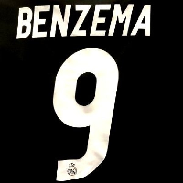 画像1: 子供用 K027 レアルマドリード BENZEMA*9 ベンゼマ 黒グレー 19 ゲームシャツ パンツ付 (1)