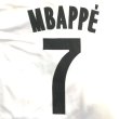 画像1: 大人用 A144 パリサンジェルマン MBAPPE*7 ムバッペ エムべぺ 白 19 ゲームシャツ パンツ付 (1)