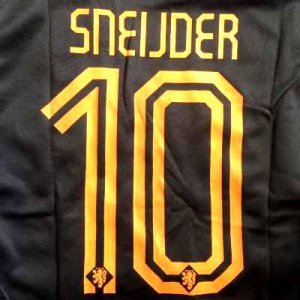 画像: 子供用 K121 オランダAWAY SNEIJDER*10 スナイデル 黒 ゲームシャツ パンツ付 /サッカー/オーダーメイド/ネーム作成/通販/キッズ/ジュニア/子供用/大人用/オリジナル