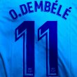 画像1: 大人用 A134 バルセロナAWAY O.DEMBELE*11 ウスマン デンベレ 18 水色 ゲームシャツ パンツ付 (1)