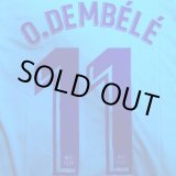 画像: 大人用 A134 バルセロナAWAY O.DEMBELE*11 ウスマン デンベレ 18 水色 ゲームシャツ パンツ付