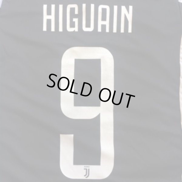 画像1: 大人用 A007 ユベントス HIGUAIN*9 イグアイン 白黒 20 ゲームシャツ パンツ付 (1)