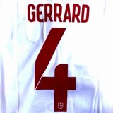 画像: 子供用 K016 イングランド GERRARD*4 ジェラード 白 19 ゲームシャツ パンツ付