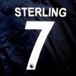 画像1: 大人用 A105 マンチェスターシティ STERLING*7 スターリング 20 黒  ゲームシャツ パンツ付 サッカー ユニフォーム (1)