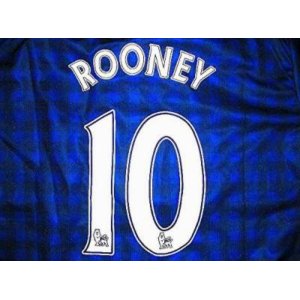 画像: 大人用 A030 マンチェスターAWAY ROONEY*10 ルーニー 青 17 ゲームシャツ パンツ付