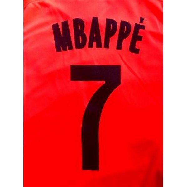 画像1: 大人用 A144 パリサンジェルマン MBAPPE*7 ムバッペ エムべぺ オレンジ ジョーダン 20 ゲームシャツ パンツ付 (1)