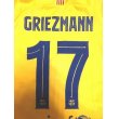 画像1: 大人用 A134 バルセロナ GRIEZMANN*17 グリーズマン 黄斜め線 20 ゲームシャツ パンツ付 (1)