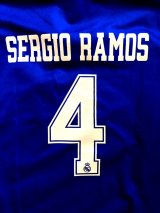 画像: 子供用 K027 レアルマドリード SERGIO RAMOS*4 セルヒオラモス 紺金 20 ゲームシャツ パンツ付