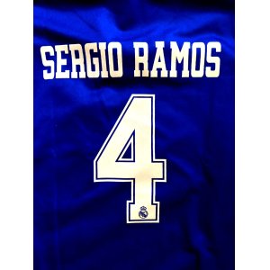 画像: 子供用 K027 レアルマドリード SERGIO RAMOS*4 セルヒオラモス 紺金 20 ゲームシャツ パンツ付