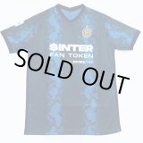 画像: 大人用 A011 21 インテル インターミラン 青パイソン ゲームシャツ パンツ付