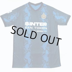 画像: 大人用 A011 21 インテル インターミラン 青パイソン ゲームシャツ パンツ付