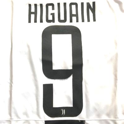 大人用 A007 ユベントス HIGUAIN*9 イグアイン 白黒 19 ゲームシャツ