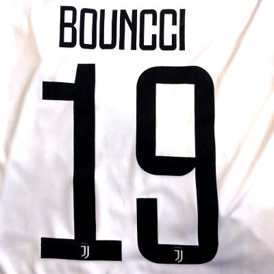 大人用 A007 ユベントス BONUCCI*19 ボヌッチ 白黒 20 ゲームシャツ